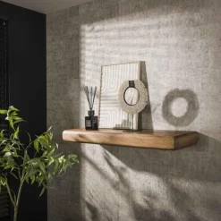 Giga Living Wandplank Naturel Hout - 118x35x10cm - Sleek