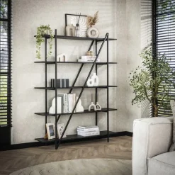 Giga Living Wandrek - Metaal - 140x180cm - Zwart - Piega New