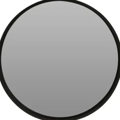 Home & Styling Wandspiegel - rond - houten frame - zwart - D50 cm New