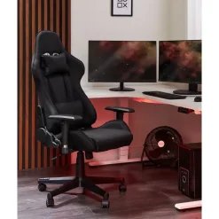 Beliani WARRIOR - Gamestoel - Zwart - Polyester New