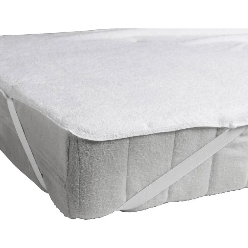 Leen Bakker Waterdichte matrasbeschermer badstof - wit - 80x200 cm Best