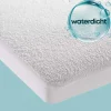 Zavelo Waterdichte Matrasbeschermer Topper Hoeslaken Badstof-Lits-jumeaux (180x210 cm) Discount