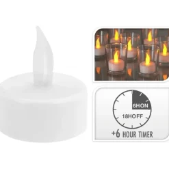 Merkloos Waxinelichtjes - 24x stuks - LED - 4 cm Online