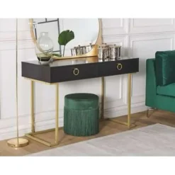 Beliani WESTPORT - Kaptafel - Zwart - Metaal Discount