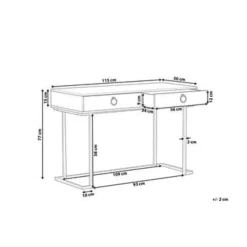 Beliani WESTPORT - Kaptafel - Zwart - Metaal Discount