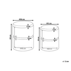 Beliani WICHITA - Poef - Roze - 36/31 cm - Fluweel Online