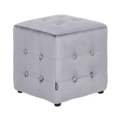 Beliani WISCONSIN - Poef - Grijs - Stof New