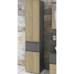 Loft24 Wisla - Badkamerkast met 1 lade en 2 deuren in houtoptik Online