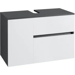 Loft24 Wisla - Badmeubel 80 cm 1-lade, 1 klep, 1 deur wit/grijs Online