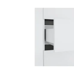 Loft24 Wisla - Hoge kast met 1 lade en 2 deuren in witte spaanplaat Online