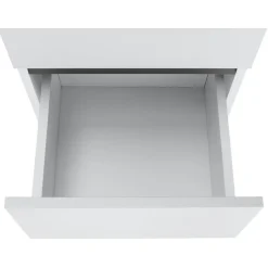 Loft24 Wisla - Hoge kast met 1 lade en 2 deuren in witte spaanplaat Online