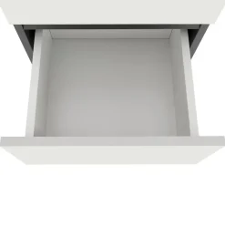 Loft24 Wisla - Midi-kast 1 lade, 2 deuren in wit/antraciet spaanplaat New