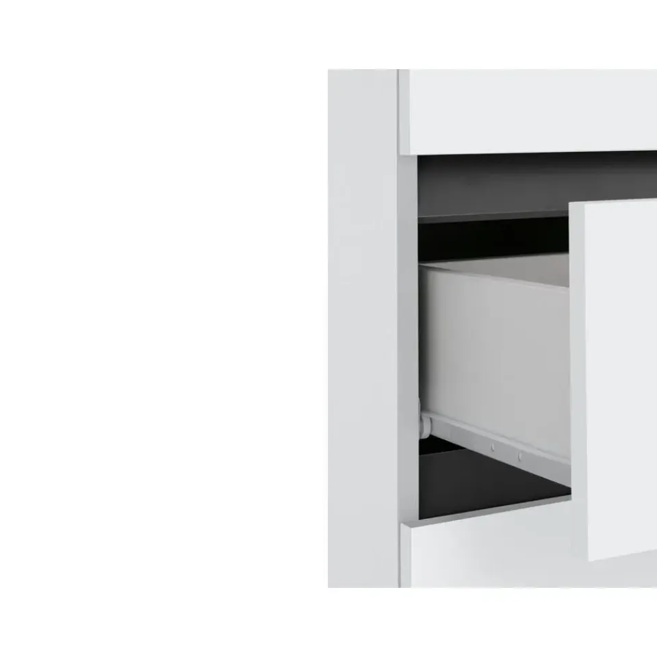 Loft24 Wisla - Midikast met 2 deuren en 1 lade in wit New