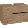 Loft24 Wisla - Wastafelonderkast met 1 deur / 1 klep / 1 lade in eikenoptik Sale