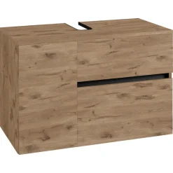 Loft24 Wisla - Wastafelonderkast met 1 deur / 1 klep / 1 lade in eikenoptik Sale