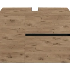 Loft24 Wisla - Wastafelonderkast met 1 deur / 1 klep / 1 lade in eikenoptik Sale