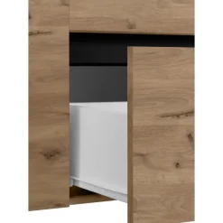 Loft24 Wisla - Wastafelonderkast met 1 deur / 1 klep / 1 lade in eikenoptik Sale