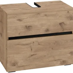 Loft24 Wisla - Wastafelonderkast met 1 klep en 1 lade in eikenoptik Online