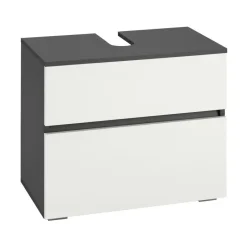 Loft24 Wisla - Wastafelonderkast met 1 lade in antraciet wit Clearance