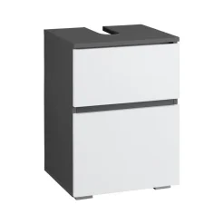 Loft24 Wisla - Wastafelonderkast met 1 lade in antraciet wit Online