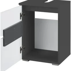 Loft24 Wisla - Wastafelonderkast met 1 lade in antraciet wit Online