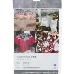 Santex Wit rond tafelkleed/tafellaken 180 cm non woven polypropyleen