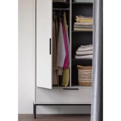 WOOOD Adam 2-deurs kast - Grenen - Dust - 200x100x53 cm New