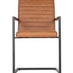 WOOOD Bas Eetkamerstoelen - Pu - Cognac - Set van 6 Online