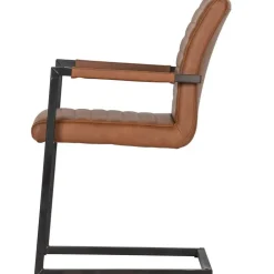WOOOD Bas Eetkamerstoelen - Pu - Cognac - Set van 6 Online