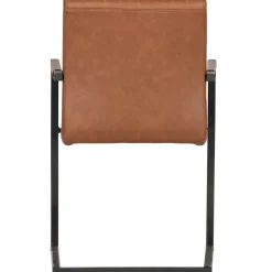 WOOOD Bas Eetkamerstoelen - Pu - Cognac - Set van 6 Online
