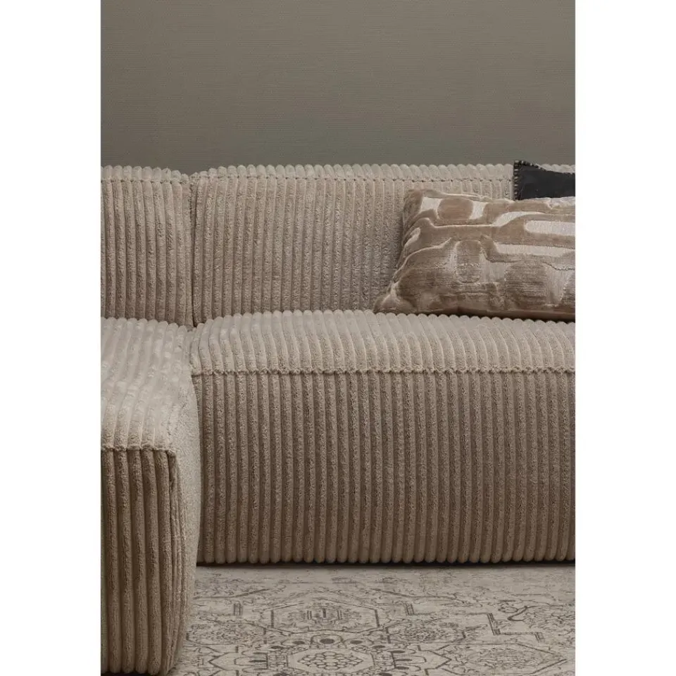 WOOOD Bean Chaise Longue Bank Links - Ribstof - Travertin - 73x254x178 Discount