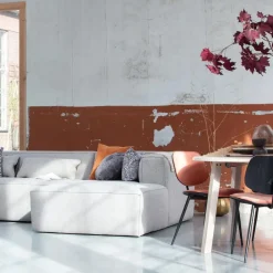 WOOOD Bean Hoekbank Incl. Kussens Rechts - Melange - Grijs - 73x305x96