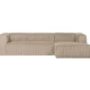 WOOOD Bean Hoekbank Rechts - Ribstof - Travertin - 73x305x96 Online