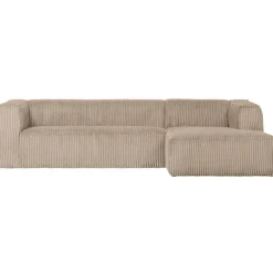 WOOOD Bean Hoekbank Rechts - Ribstof - Travertin - 73x305x96 Online