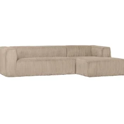 WOOOD Bean Hoekbank Rechts - Ribstof - Travertin - 73x305x96 Online