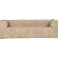 WOOOD Bean 3,5-Zits Bank - Ribstof - Travertin - 73x242x96