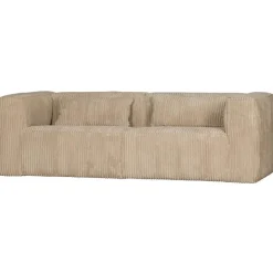 WOOOD Bean 3,5-Zits Bank - Ribstof - Travertin - 73x242x96