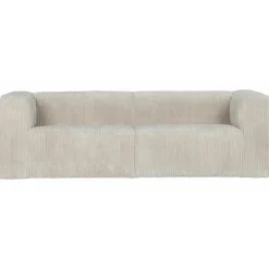 WOOOD Bean 3,5-Zits Bank - Ribstof - Naturel - 73x242x96 Online