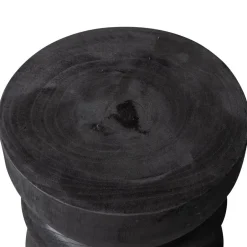 WOOOD Bikkel Kruk - Hout - Zwart - 40x28x28 Outlet