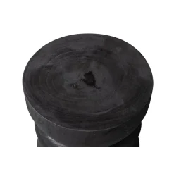 WOOOD Bikkel Kruk - Hout - Zwart - 40x28x28 Outlet