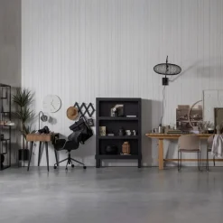 WOOOD Bonk Open Kast - Grenen - Zwart - 160x103x37 Sale