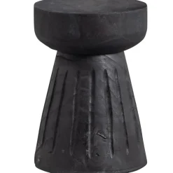 WOOOD Borre Kruk - Hout - Zwart - 40x28x28