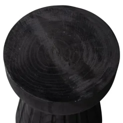 WOOOD Borre Kruk - Hout - Zwart - 40x28x28