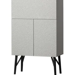 WOOOD Carved Drankkast - Hout - Mist - 146x90x46 Best