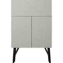 WOOOD Carved Drankkast - Hout - Mist - 146x90x46 Best