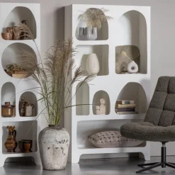 WOOOD Caz Vakkenkast - Plywood - Wit - 180x95x32 Clearance