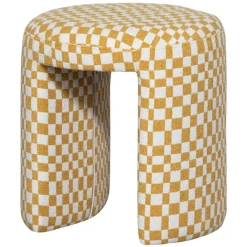 WOOOD Charlie Kruk - Polyester - Ruitjes - Geel Discount