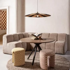 WOOOD Charlie Kruk - Polyester - Ruitjes - Geel Discount