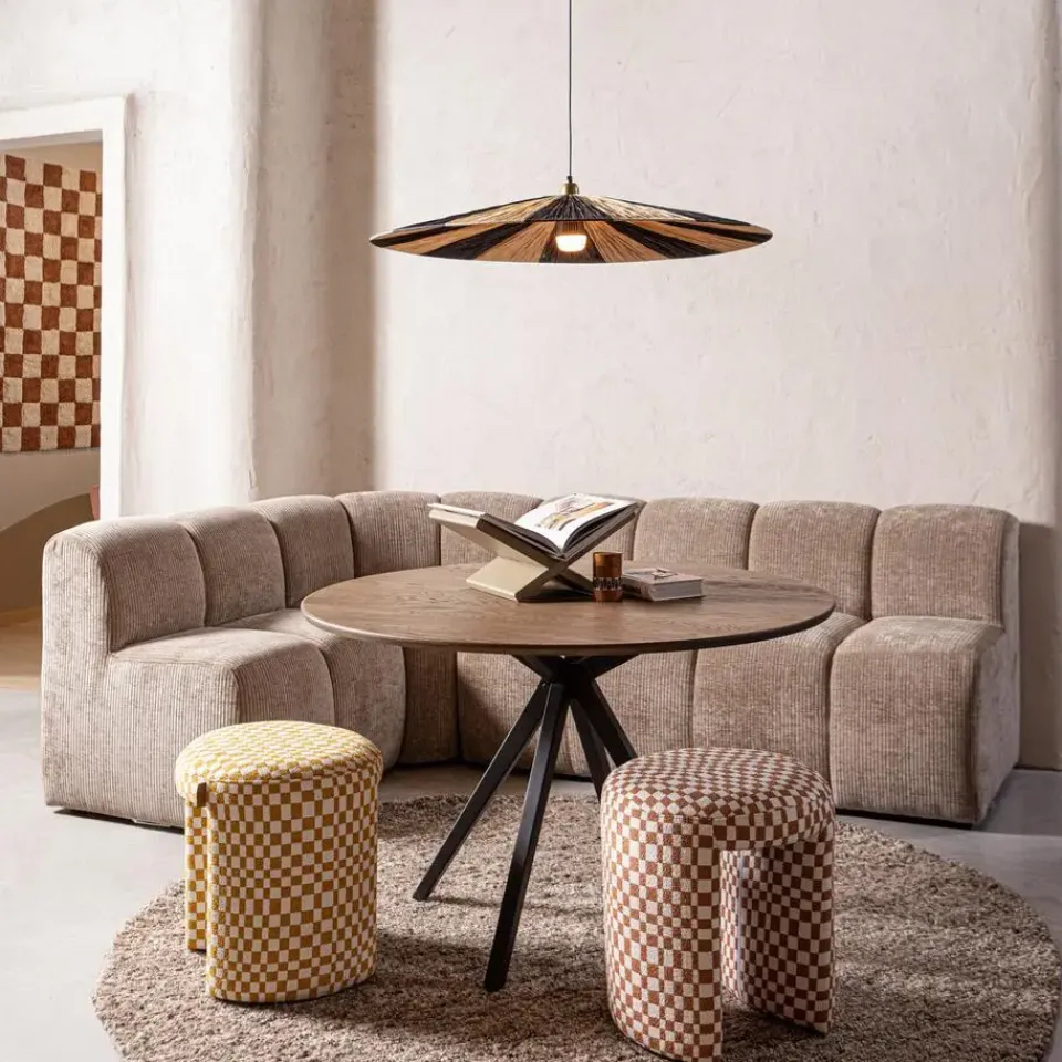 WOOOD Charlie Kruk - Polyester - Ruitjes - Geel Discount