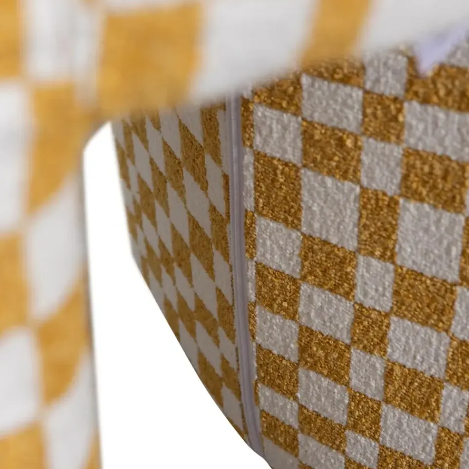 WOOOD Charlie Kruk - Polyester - Ruitjes - Geel Discount